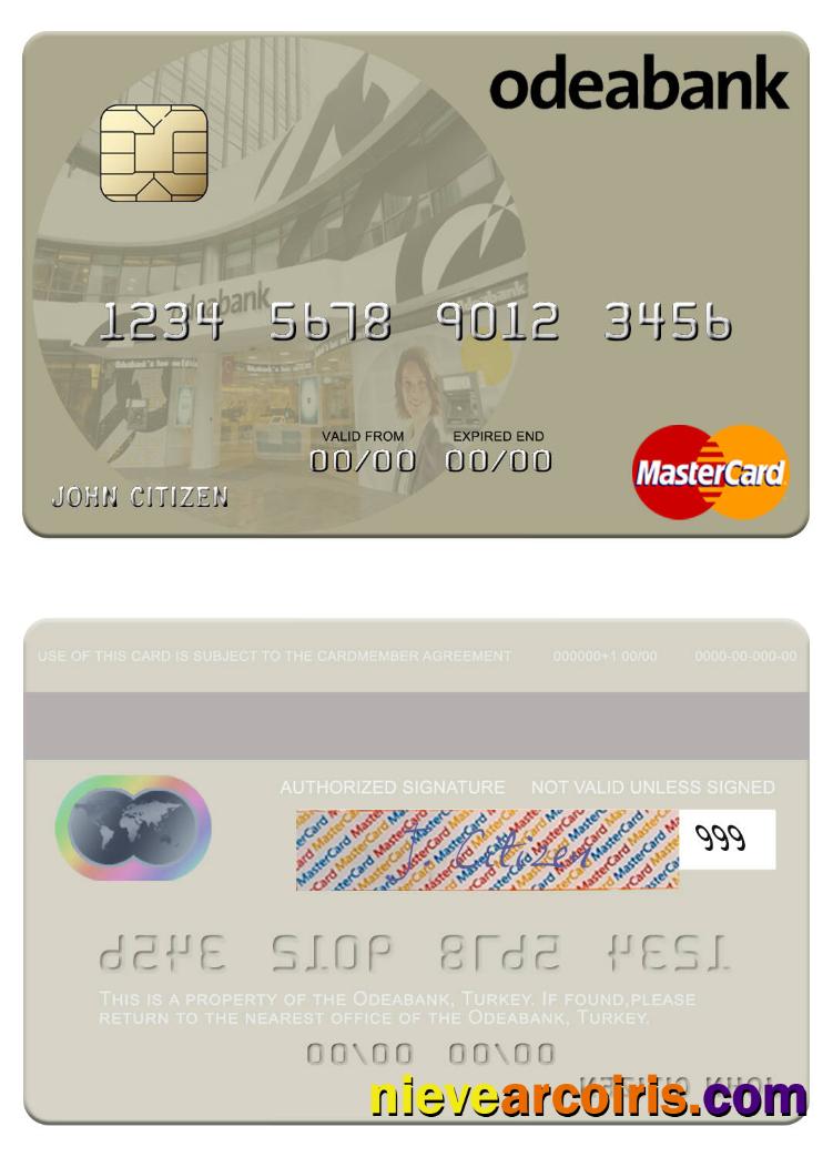 Turkey Odeabank maastercard